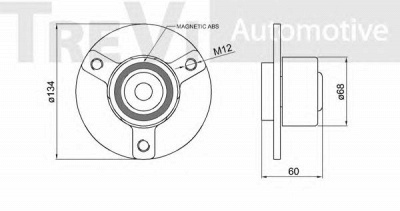 TREVI AUTOMOTIVE wb2310 -  Комплект подшипника ступицы колеса